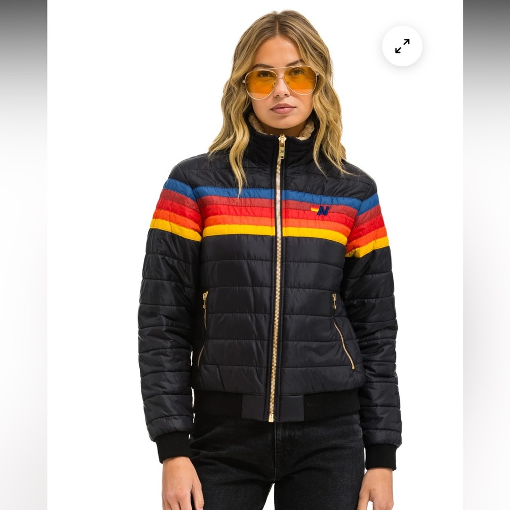**SOLD** Aviator Nation 5 Stripe Jacket - Picture 2 of 4